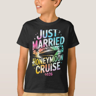 Married Honeymoon Cruise 2026 Trip Retro Tie Dye T-Shirt