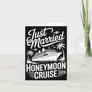 Married Honeymoon Cruise 2026 Tropical Bride Groom Card