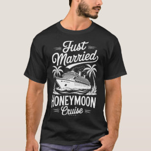 Married Honeymoon Cruise 2026 Tropical Bride Groom T-Shirt