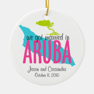Married in Aruba Ornament