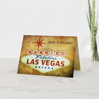 Married in Fabulous LAS VEGAS Announcement