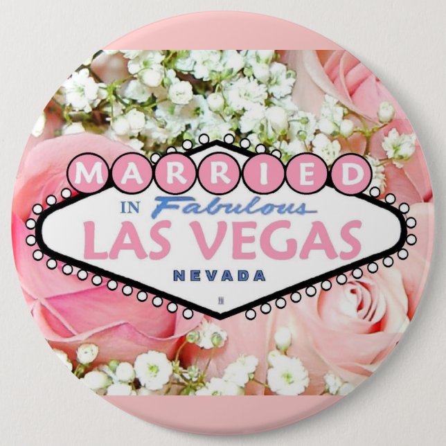 MARRIED In Fabulous Las Vegas Button (Front)