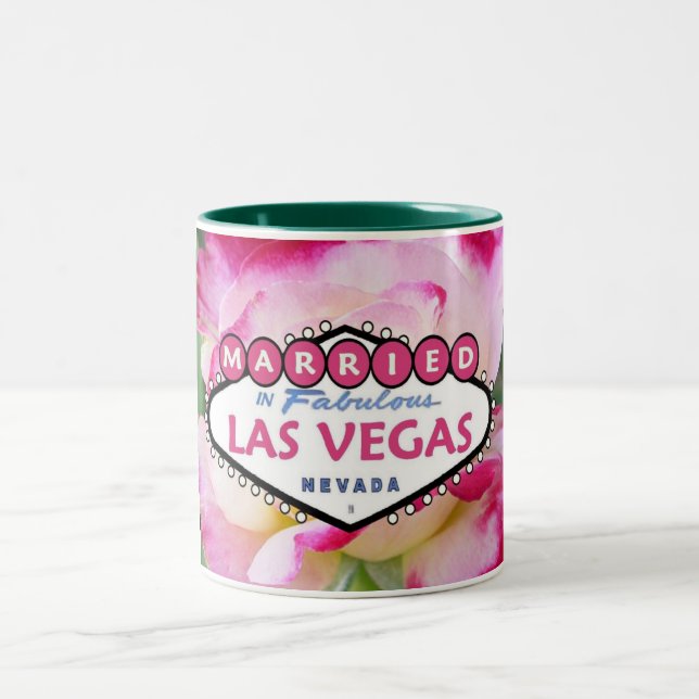 MARRIED In Fabulous Las Vegas Floral Mug (Center)