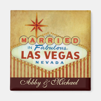 Married in Fabulous LAS VEGAS Magnet