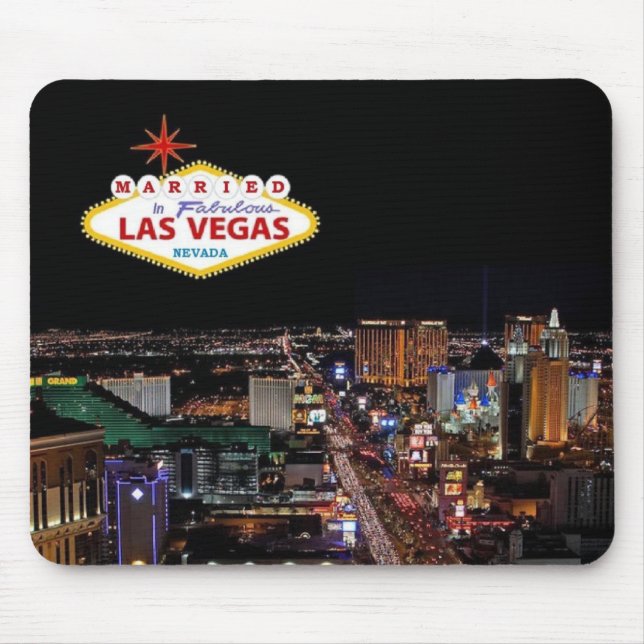 Married In Fabulous Las Vegas Mousepad (Front)