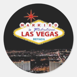 MARRIED In Fabulous Las Vegas, Nevada Sticker