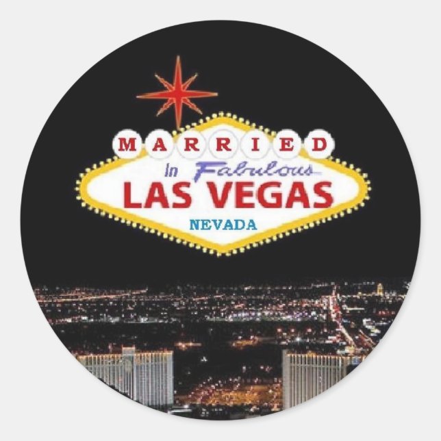 MARRIED In Fabulous Las Vegas, Nevada Sticker (Front)