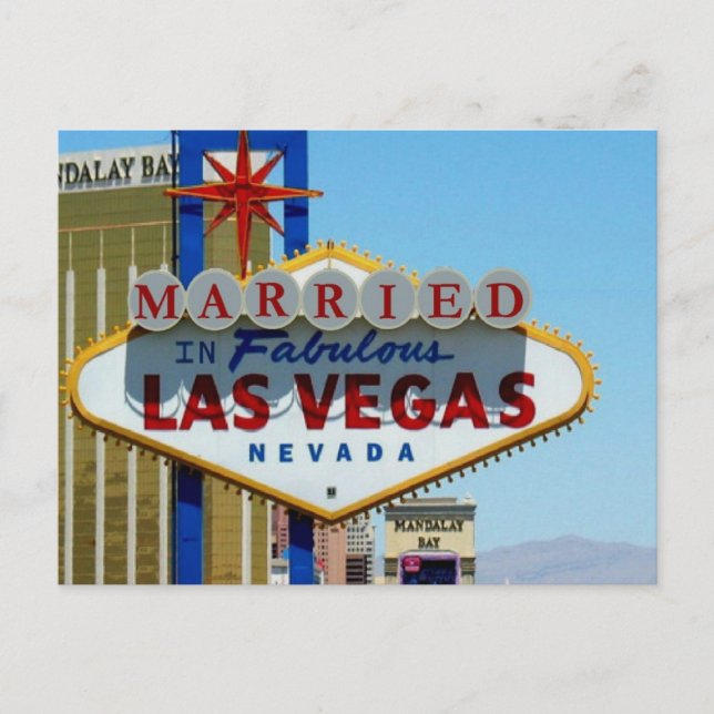 MARRIED In Fabulous Las Vegas Post Card (Front)