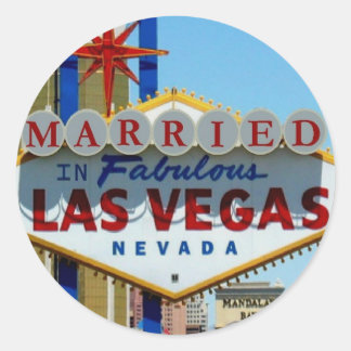 MARRIED IN FABULOUS LAS VEGAS Sticker