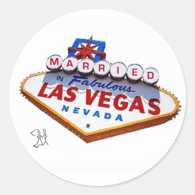 MARRIED In Fabulous Las Vegas Sticker (Front)