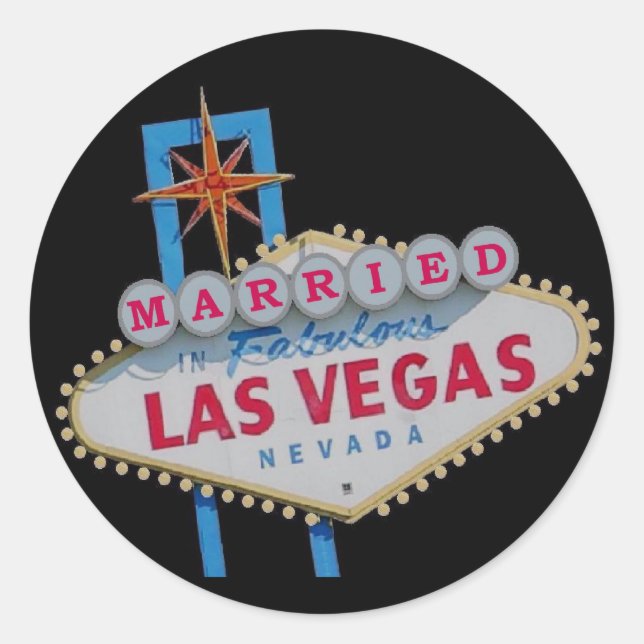 MARRIED In  Fabulous Las Vegas Sticker (Front)