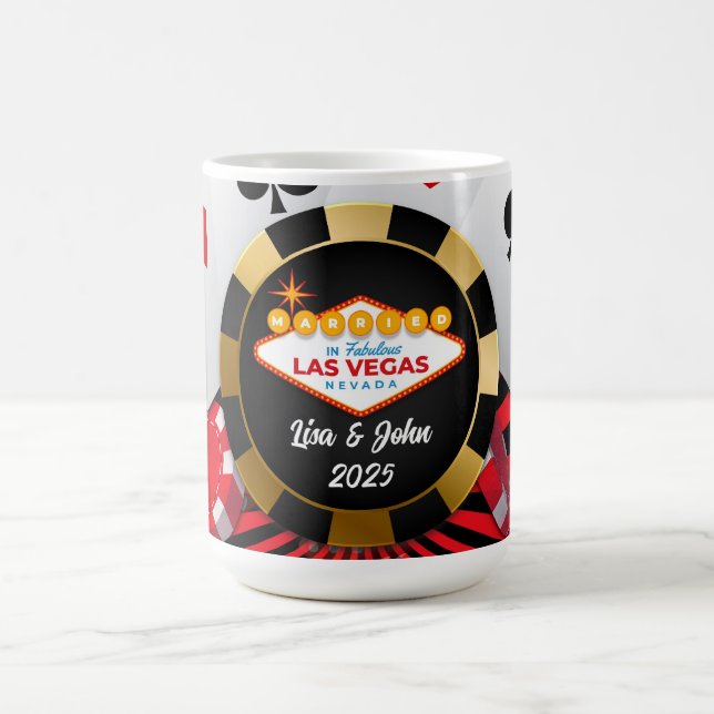 Married in Vegas Poker Chip Mug  (Center)