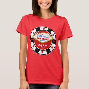 Married in Vegas Poker Chip T-Shirt