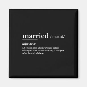 Married Life Funny Definition Joke Humour Marriage Magnet