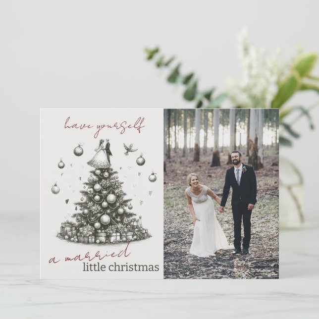 Married Little Christmas Holiday Card (Standing Front)