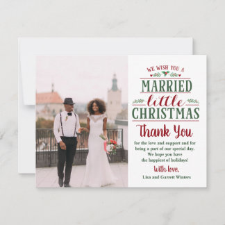 Married Little Christmas Thank You Card