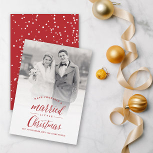 Married Little First Christmas Holiday Photo Card