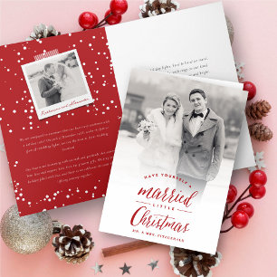 Married Little First Christmas Photo Wedding Holiday Card
