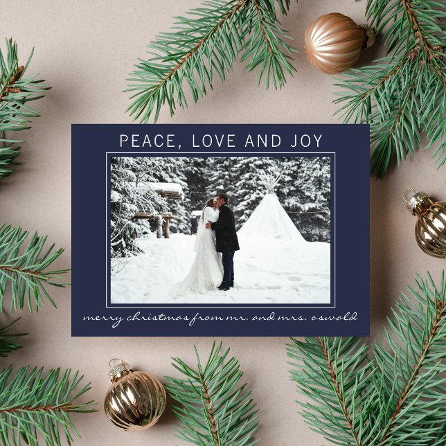 Married Merry Christmas Holiday Photo Card (Creator Uploaded)