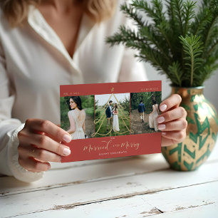 Married & Merry Elegant Gold Holiday Tree 3 Photo