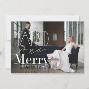 Married & Merry   Married Couple Holiday Photo Card