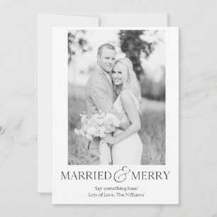 Married & Merry Simple First Christmas Card