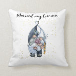 Married my Gnomie Cushion<br><div class="desc">This is a cute wedding gnome design with text,  "Married my Gnomie."</div>