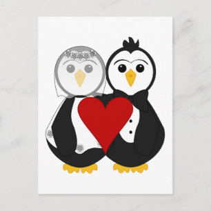 Married Penguins In Love Postcard