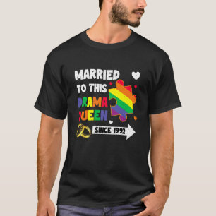 Married Since 1992 LGBT Wedding Lesbian Gay Couple T-Shirt