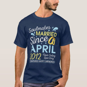 Married Since April 2012 Never Ending 10 Years Lov T-Shirt
