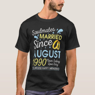 Married Since August 1990 Never Ending 32 Years Lo T-Shirt