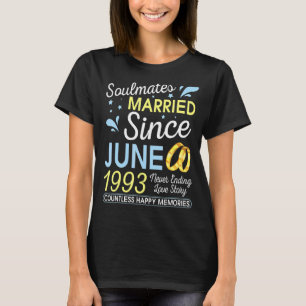 Married Since June 1993 Never Ending 29 Years Love T-Shirt