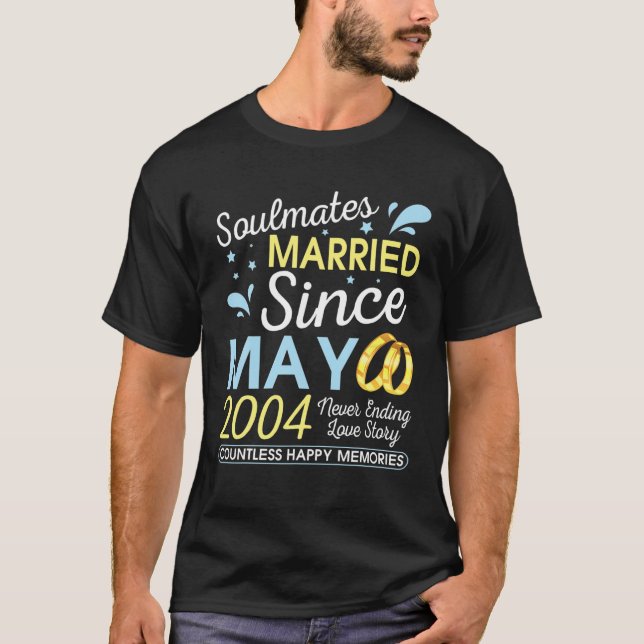 Married Since May 2004 Never Ending 18 Years Love T-Shirt (Front)