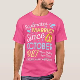 Married Since October 1987 Never Ending 35 Years L T-Shirt