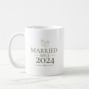Married Since Personalised Year Minimal Couple Coffee Mug