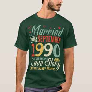 Married Since September 1990 Never Ending Love Sto T-Shirt