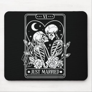 Married Skeleton Couples Tarot Card Mr Mrs Gothic Mouse Mat