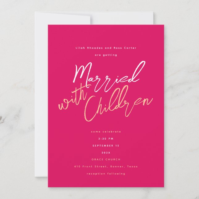 Married with Children Wedding Invitation (Front)