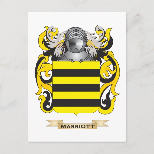 Marriott Coat of Arms (Family Crest) Postcard (Front)