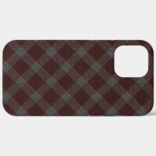 Marrom cross tartan plaid with slight grey relief  Case-Mate iPhone case (Back (Horizontal))