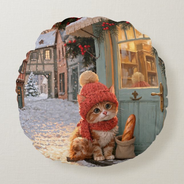 Marron’s Winter Bakery  Throw Pillows (Front)