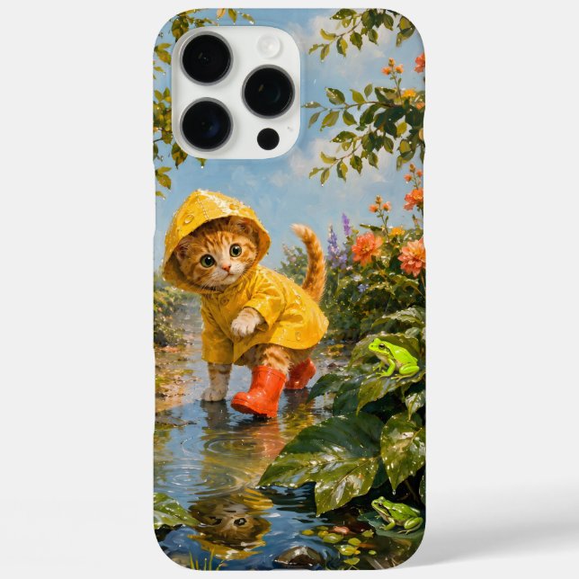 Marron Summer Rainy Day Kitten Phone Case (Back)