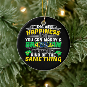 Marry a Brazilian - Brazil Happiness Ceramic Tree Decoration