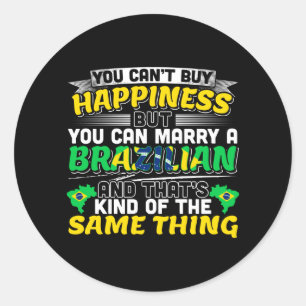 Marry a Brazilian - Brazil Happiness Classic Round Sticker