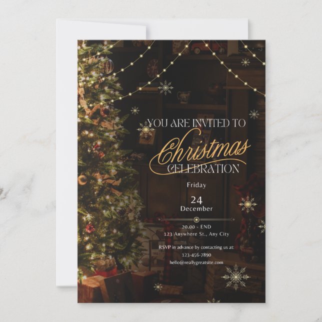 Marry Christmas Party Invitations 2 (Front)