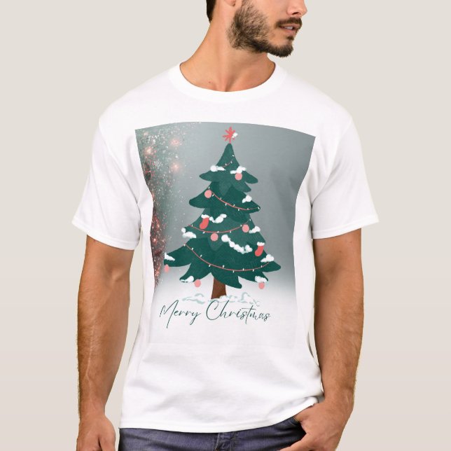 Marry christmiss festive holiday tee (Front)