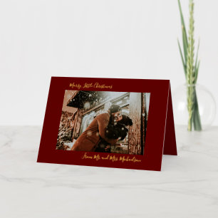 Marry Little Christmas Red Foil Holiday Card