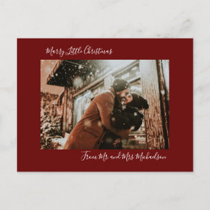 Marry Little Christmas Red Holiday Postcard