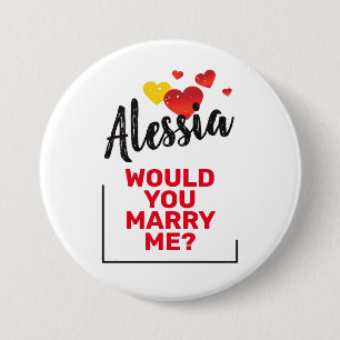 Marry Me 7.5 Cm Round Badge