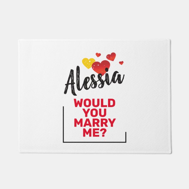 Marry Me Doormat (Front)